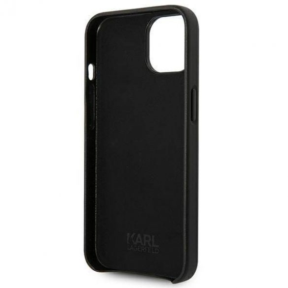 Karl Lagerfeld KLHCP14MFWHK iPhone 14 Plus / 15 Plus 6,7" hardcase czarny/negru piele logo perforat