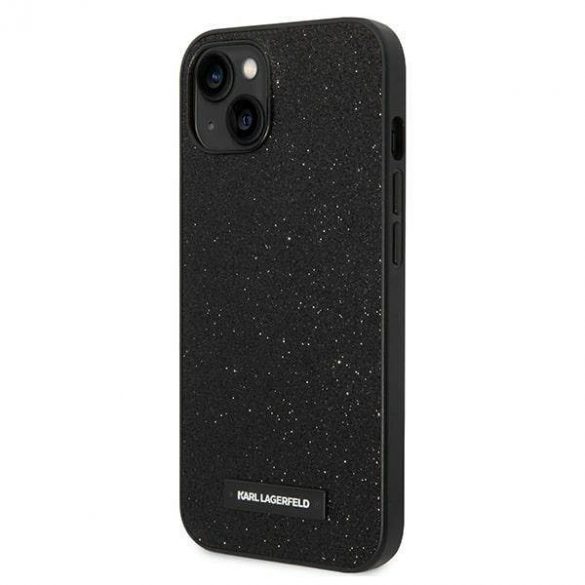 Karl Lagerfeld KLHCP14MG2ELK iPhone 14 Plus / 15 Plus 6,7" hard Husă negru / negru Glitter Placă Logo