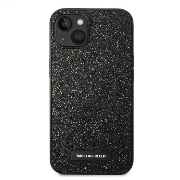 Karl Lagerfeld KLHCP14MG2ELK iPhone 14 Plus / 15 Plus 6,7" hard Husă negru / negru Glitter Placă Logo