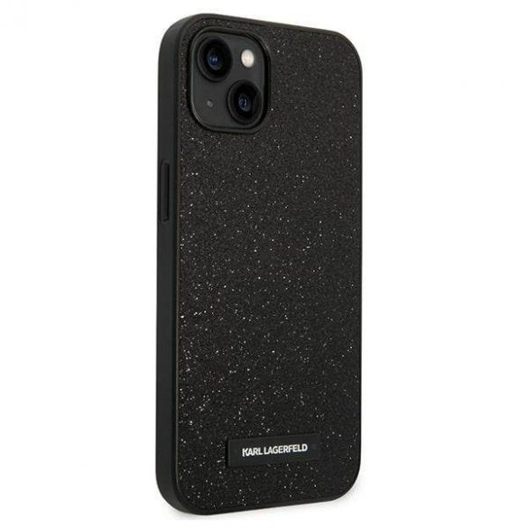 Karl Lagerfeld KLHCP14MG2ELK iPhone 14 Plus / 15 Plus 6,7" hard Husă negru / negru Glitter Placă Logo