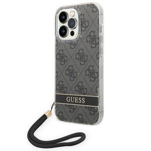 Guess GUOHCP14LH4STK Carcasă rigidă pentru iPhone 14 Pro 6,1" czarny/negru 4G Curea de imprimare