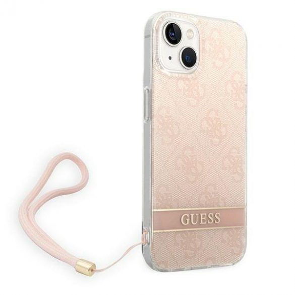 Guess GUOHCP14MH4STP iPhone 14 Plus / 15 Plus 6,7" rożowy/roz curea de imprimare 4G