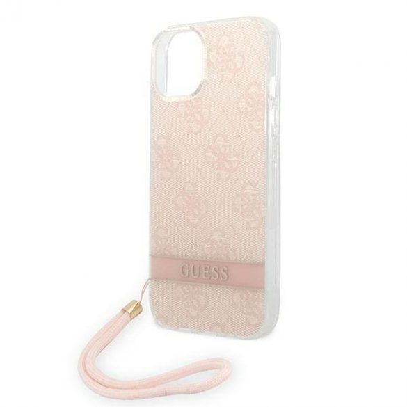 Guess GUOHCP14MH4STP iPhone 14 Plus / 15 Plus 6,7" rożowy/roz curea de imprimare 4G