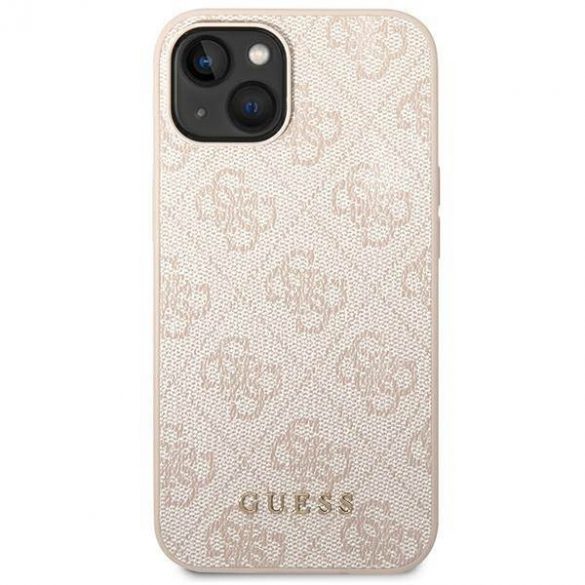 Guess GUHCP14SG4GFPI iPhone 14 / 15 / 13 6,1" husă rigidă rożowy/roz 4G Metal Gold Logo