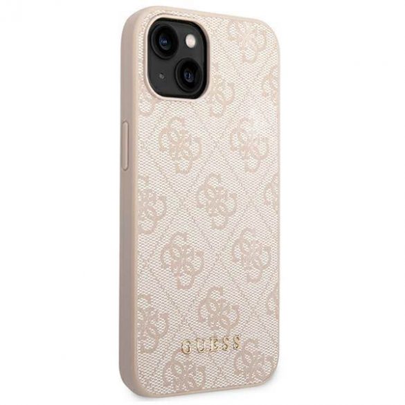 Guess GUHCP14SG4GFPI iPhone 14 / 15 / 13 6,1" husă rigidă rożowy/roz 4G Metal Gold Logo