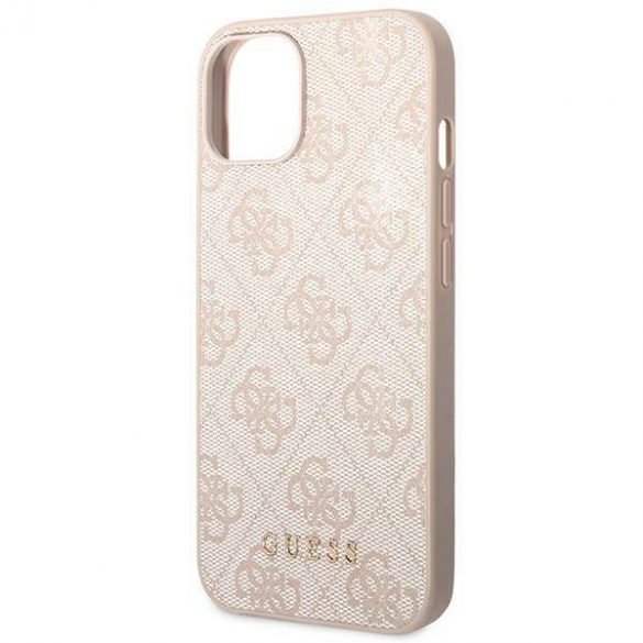 Guess GUHCP14SG4GFPI iPhone 14 / 15 / 13 6,1" husă rigidă rożowy/roz 4G Metal Gold Logo