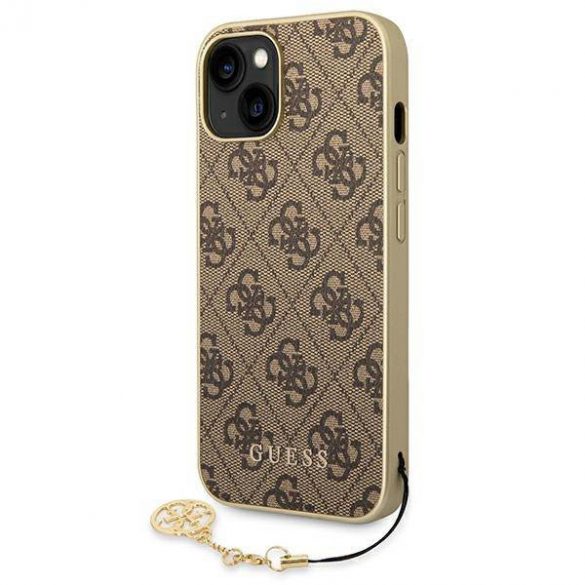 Guess GUHCP14MGF4GBR iPhone 14 Plus / 15 Plus 6,7" husă rigidă maro/brązowy 4G Charms Collection