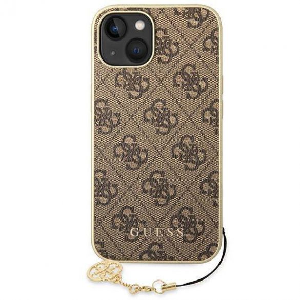 Guess GUHCP14MGF4GBR iPhone 14 Plus / 15 Plus 6,7" husă rigidă maro/brązowy 4G Charms Collection