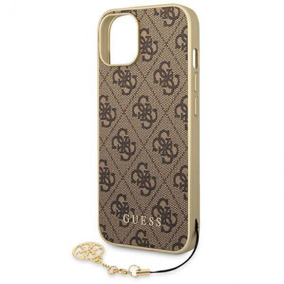 Guess GUHCP14MGF4GBR iPhone 14 Plus / 15 Plus 6,7" husă rigidă maro/brązowy 4G Charms Collection