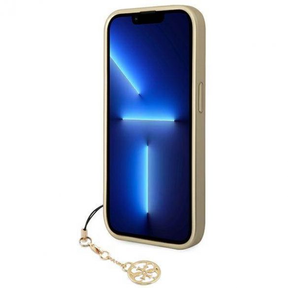 Guess GUHCP14LGF4GBR Husă rigidă brązowy/maro pentru iPhone 14 Pro 6,1" 4G Charms Collection