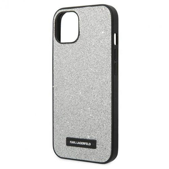 Karl Lagerfeld KLHCP14SG2ELS iPhone 14 / 15 / 13 6,1" hardcase srebrny/silver Glitter Plaque Logo