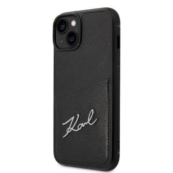 Karl Lagerfeld KLHCP14MCSSK iPhone 14 Plus / 15 Plus 6,7" hardcase czarny/negru Signature Logo Slot card