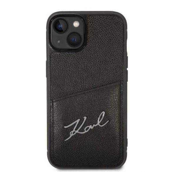 Karl Lagerfeld KLHCP14MCSSK iPhone 14 Plus / 15 Plus 6,7" hardcase czarny/negru Signature Logo Slot card