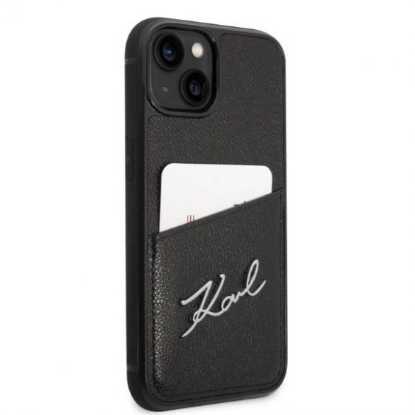 Karl Lagerfeld KLHCP14MCSSK iPhone 14 Plus / 15 Plus 6,7" hardcase czarny/negru Signature Logo Slot card