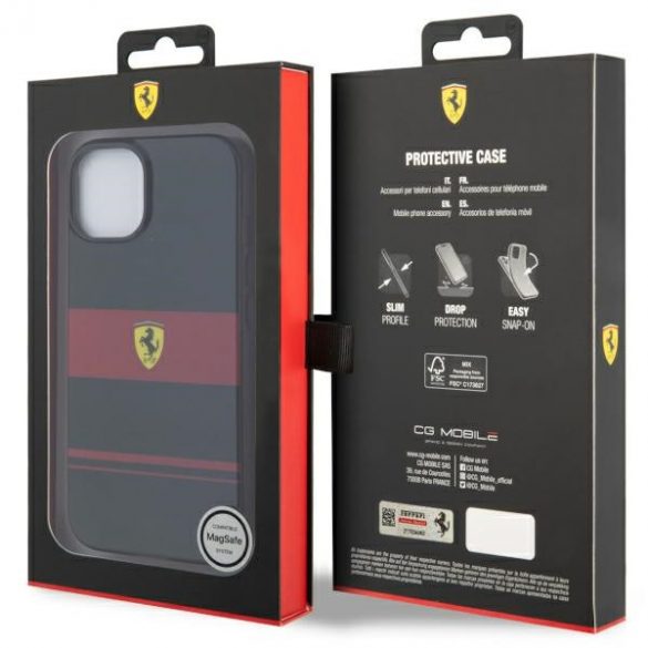 Ferrari FEHMP14SUCOK iPhone 14 / 15 / 13 6.1" negru/negru hard Husă IMD Combi Magsafe