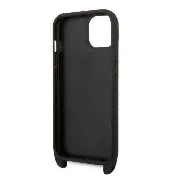 Karl Lagerfeld KLHCP14MSTKMK iPhone 14 Plus / 15 Plus 6,7" negru / negru hard Husă Monogram Ikonik Patch