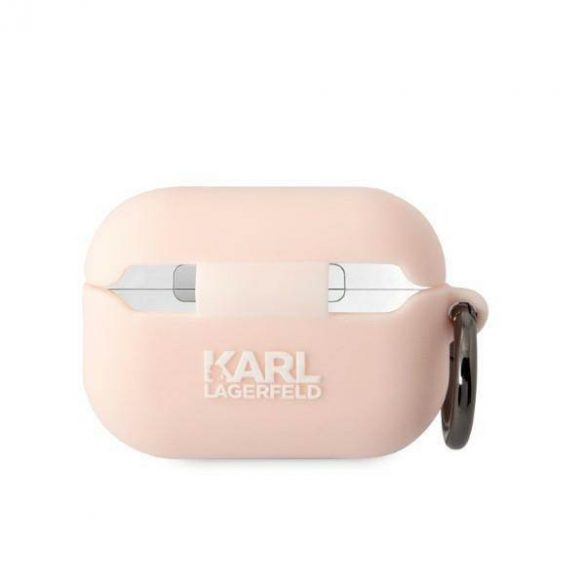 Husa Karl Lagerfeld KLAP2RUNIKP AirPods Pro 2 (2022/2023) rożowy/roz Silicon Karl Head 3D