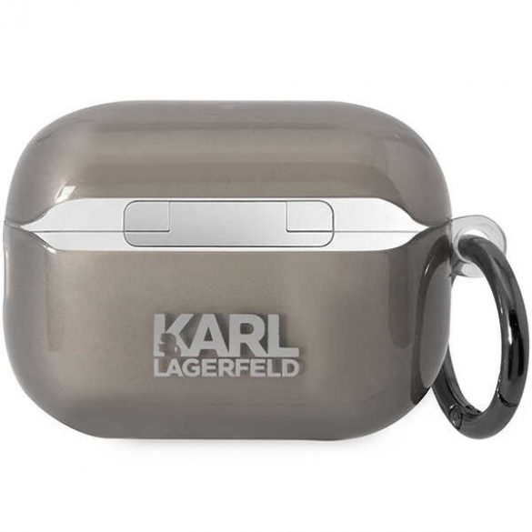 Karl Lagerfeld KKLAP2HNIKTCK Husă Airpods Pro 2 (2022/2023) negru/czarny Ikonik Karl Lagerfeld