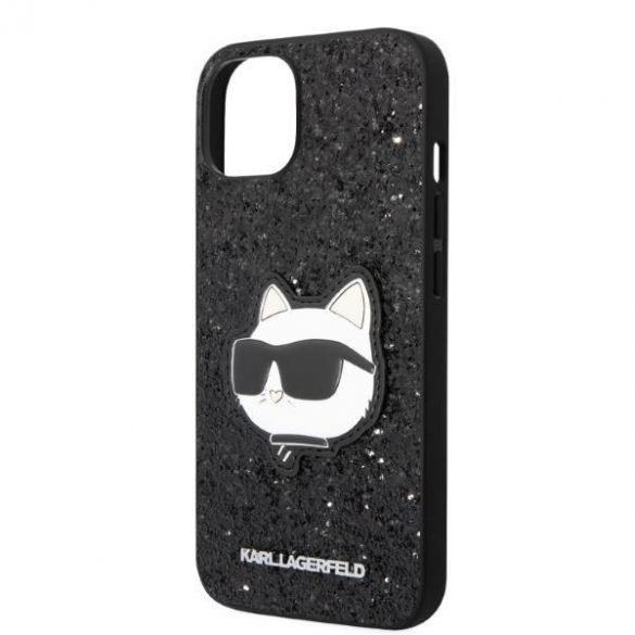 Karl Lagerfeld KLHCP14MG2CPK iPhone 14 Plus / 15 Plus 6,7" negru / negru hard Husă Glitter Choupette Patch