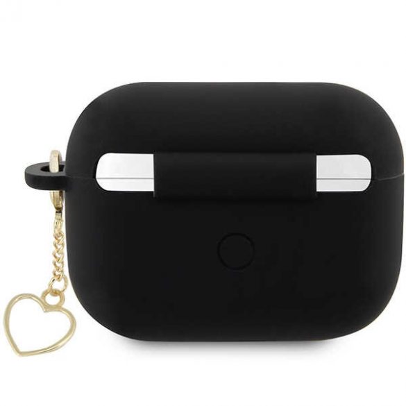 Husă Guess GUAP2LSCHSK pentru AirPods Pro 2 (2022/2023) negru/czarny Silicone Charm Heart Collection