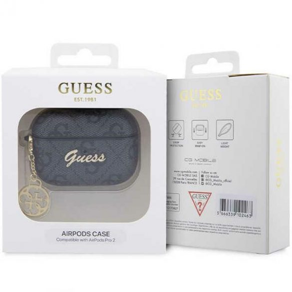 Guess GUAP2G4GSMK AirPods Pro 2 (2022/2023) Husă negru / negru 4G Charm Collection