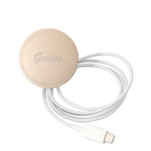 Husă Zestaw Guess GUBPP13LH4EACSK+ încărcător pentru iPhone 13 Pro carcasă rigidă czarny/neagră 4G Print MagSafe