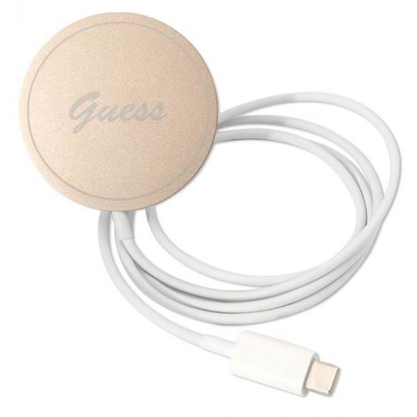 Husă Zestaw Guess GUBPP14SHMEACSK+ Încărcător iPhone 14 / 15 / 13 6,1" husă rigidă czarny/neagră Marble MagSafe