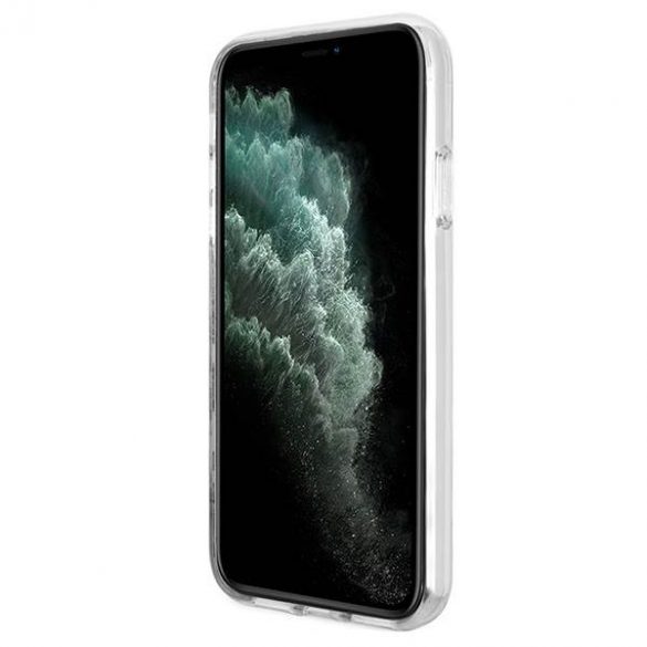 Husă Zestaw Guess GUBPN61H4EACSK+Încărcător pentru iPhone 11 6,1" carcasă rigidă, neagră, 4G Print MagSafe