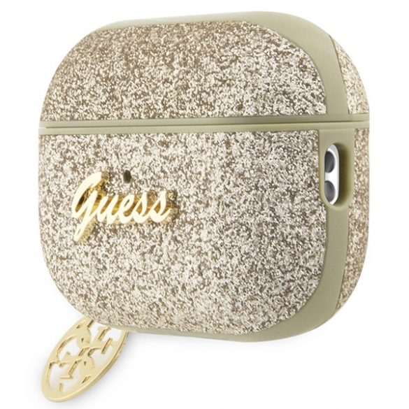 Guess GUAP2GLGSHD husă AirPods Pro 2 (2022/2023) złoty/aurie Glitter Flake 4G Charm