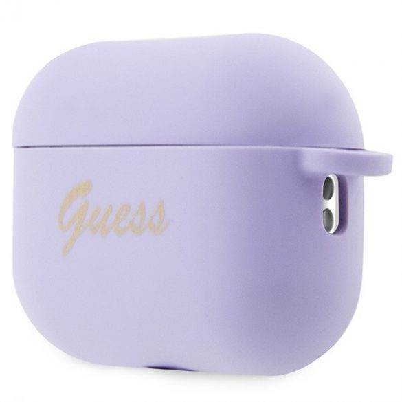 Husă Guess GUAP2LSCHSU pentru AirPods Pro 2 (2022/2023) violet/violet din silicon, colecția Charm Heart