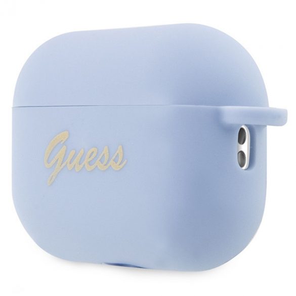 Husă Guess GUAP2LSCHSB AirPods Pro 2 (2022/2023) niebieski/albastru Silicone Charm Heart Collection