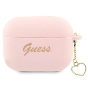 Husa Guess GUAP2LSCHSP AirPods Pro 2 (2022/2023) rożowy/roz Silicone Charm Heart Collection