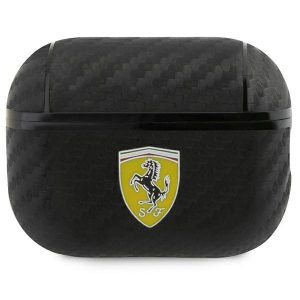 Husă Ferrari FESAP2CABK AirPods Pro 2 neagră/negru On Track PU Carbon