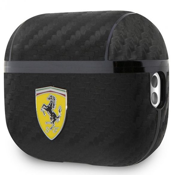 Husă Ferrari FESAP2CABK AirPods Pro 2 neagră/negru On Track PU Carbon