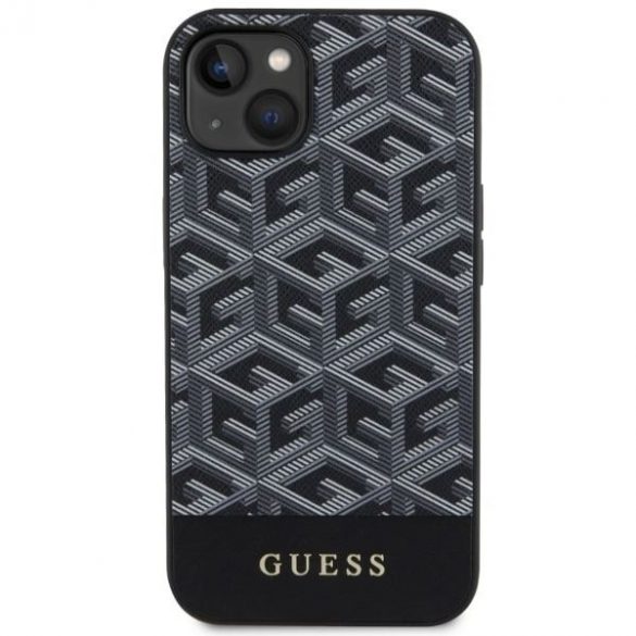 Guess GUHMP14SHGCFSEK iPhone 14 / 15 / 13 6.1" carcasă rigidă/neagră GCube Stripes MagSafe