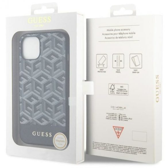 Guess GUHMP14SHGCFSEK iPhone 14 / 15 / 13 6.1" carcasă rigidă/neagră GCube Stripes MagSafe