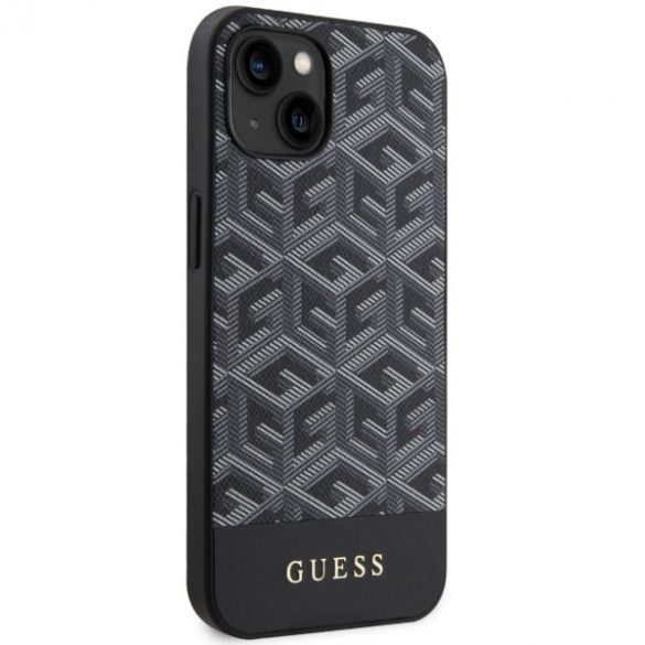 Guess GUHMP14MHGCFSEK iPhone 14 Plus / 15 Plus 6.7" carcasă rigidă/neagră GCube Stripes MagSafe