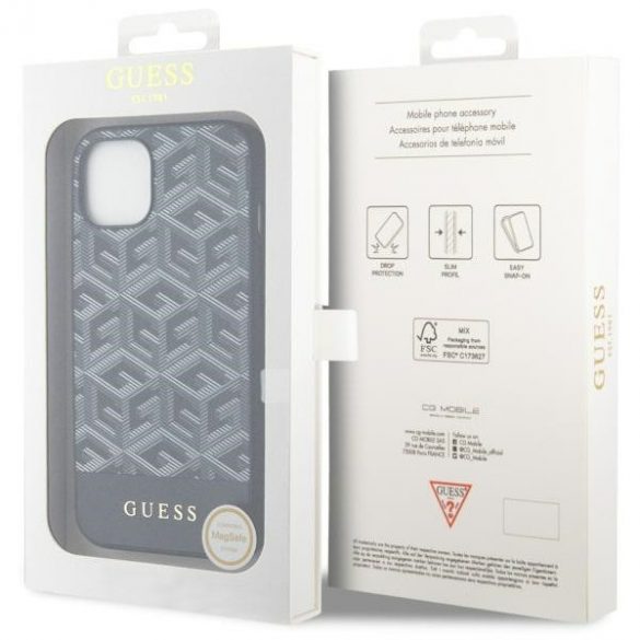 Guess GUHMP14MHGCFSEK iPhone 14 Plus / 15 Plus 6.7" carcasă rigidă/neagră GCube Stripes MagSafe