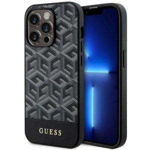 Guess GUHMP14LHGCFSEK iPhone 14 Pro 6.1 carcasă rigidă/neagră GCube Stripes MagSafe"