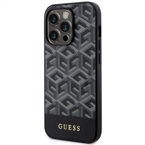 Guess GUHMP14LHGCFSEK iPhone 14 Pro 6.1 carcasă rigidă/neagră GCube Stripes MagSafe"