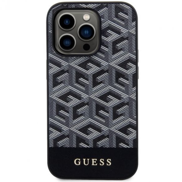 Guess GUHMP14LHGCFSEK iPhone 14 Pro 6.1 carcasă rigidă/neagră GCube Stripes MagSafe"