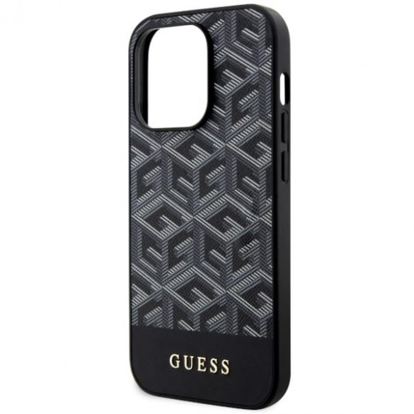 Guess GUHMP14LHGCFSEK iPhone 14 Pro 6.1 carcasă rigidă/neagră GCube Stripes MagSafe"