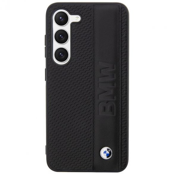 Etui BMW BMHCS23M22RDPK S23+ S916 czarny/negru hardcase Leather Textured & Stripe