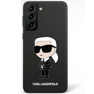 Karl Lagerfeld KLHCS23SSNIKBCK S23 S911 carcasă rigidă, neagră/czarny, din silicon Ikonik