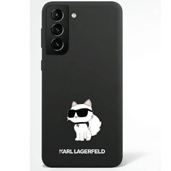 Karl Lagerfeld KLHCS23MSNCHBCK S23+ S916 carcasă rigidă, neagră, husă Choupette din silicon