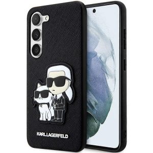 Karl Lagerfeld KLHCS23MSANKCPK S23+ S916 hard Husă negru/negru Saffiano Karl & Choupette