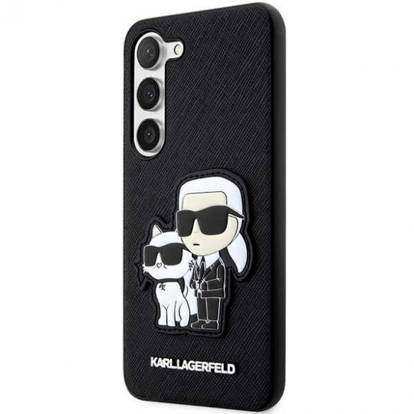 Karl Lagerfeld KLHCS23MSANKCPK S23+ S916 hard Husă negru/negru Saffiano Karl & Choupette