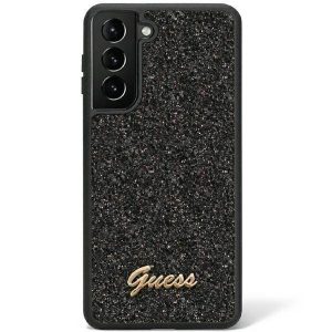 Guess GUHCS23SHGGSHK S23 S911 carcasă rigidă/neagră Carcasă Glitter Script