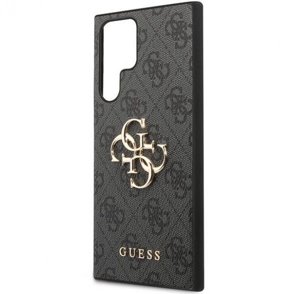 Guess GUHCS23L4GMGGR S23 Ultra S918 szary/gri carcasă rigidă 4G Big Metal Logo