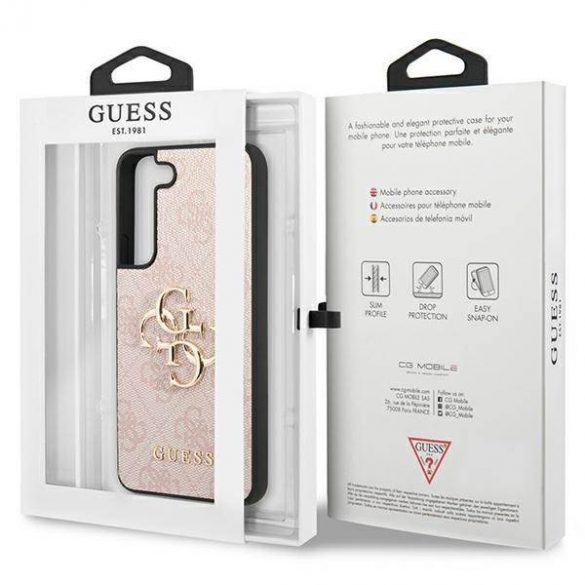 Guess GUHCS23S4GMGPI S23 S911 roz/roz hard Husă 4G Big Metal Logo husă